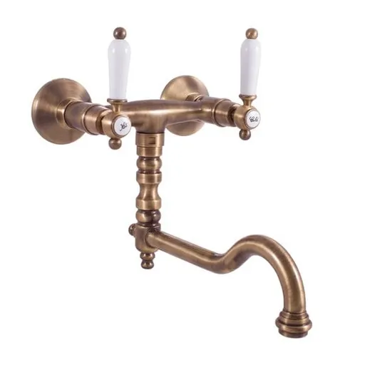 RAV SLEZÁK Morava drezová batéria s otočným ramienkom 150 mm stará mosadz mk501.5/29sm MK501.529SM