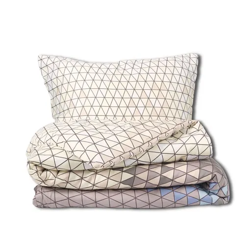 Matex Saténové obliečky Trojuholníky, 140 x 200 cm, 70 x 90 cm