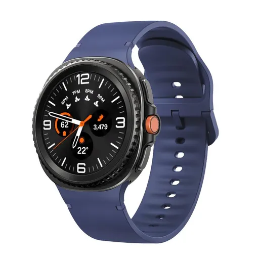 SILICONE Vymeniteľný remienok pre Samsung Galaxy Watch8 / Watch8 Classic tmavomodrý