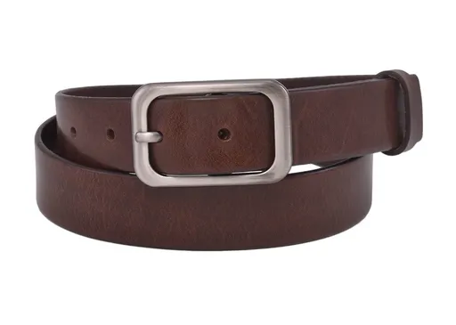 Kožený dámsky opasok 721-30-38 tmavohnedý pracka Zina