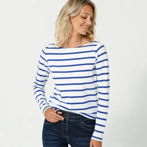Pruhované tričko s dlhými rukávmi