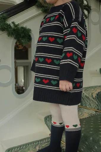 Detské šaty s prímesou vlny Konges Sløjd BELOU KNIT DRESS