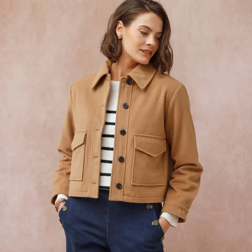 Krátka bunda s prímesou vlny