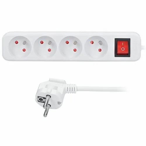 Solight Predlžovací kábel s vypínačom biela, 3m