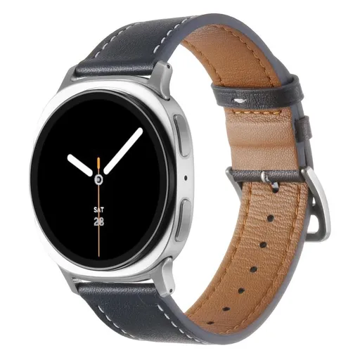 LEATHER Kožený remienok pre Samsung Galaxy Watch8 / Watch8 Classic tmavomodrý