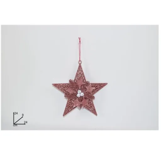 MAKRO - Hviezda vianočná ružová