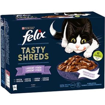 Felix Tasty Shreds výber mix v šťave 12 × 80 g (7613038645704)