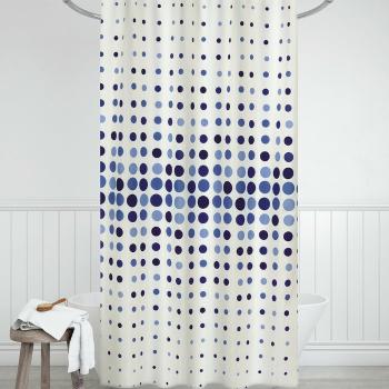 Bellatex Sprchový záves Bodky modrá, 180 x 200 cm