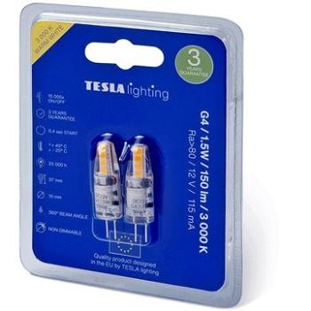 TESLA LED BULB, G4, 1,5 W, 150 lm, 3000 K teplá biela, 2 ks (G4001530-PACK2)