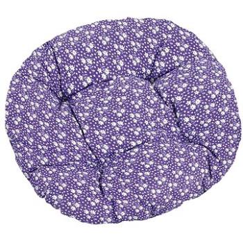 Bellatex Adéla prešívaný okrúhly – priemer 40 cm – kytička na fialovej (1784)