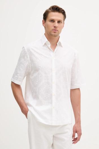 Bavlnená košeľa United Colors of Benetton biela farba, regular, s klasickým golierom, 5UBMUQ05P