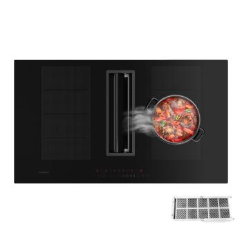Klarstein Chef-Fusion Down Air System, indukčný sporák + DownAir digestor, 90 cm, 600 m³/h, EEC A+