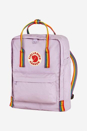 Ruksak Fjallraven Kanken Rainbow F23620.457.907-907, fialová farba, malý, s nášivkou