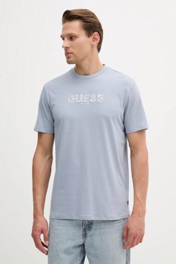 Bavlnené tričko Guess pánske, s nášivkou, M5YI41 KBW41