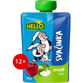 HELLO ovocná kapsička s jablkami 12× 100 g (8590014639119)