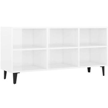 SHUMEE s kovovými nohami biely vysoký lesk 103,5 × 30 × 50 cm (805956)