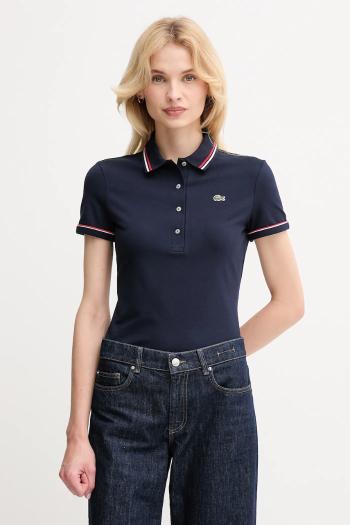 Polo tričko Lacoste dámske, tmavomodrá farba, DF5284