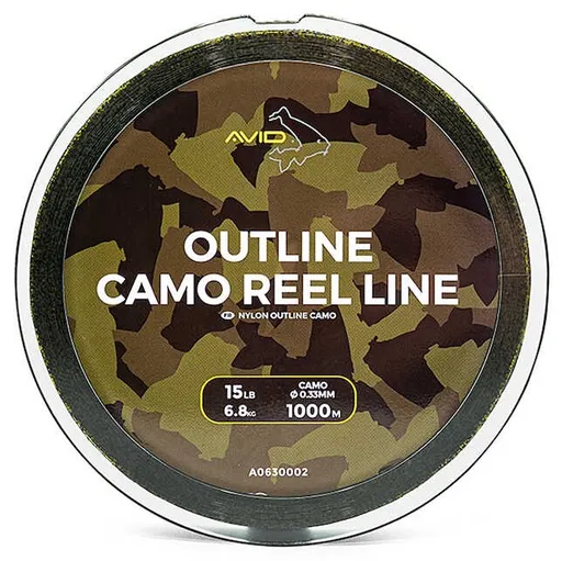 Avid carp vlasec outline camo reel line - 1000 m 0,33 mm 6,8 kg 15 lb