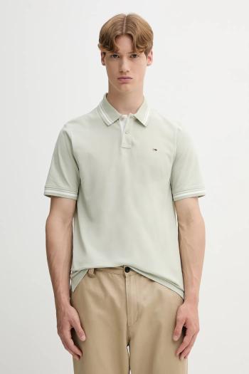 Bavlnené polo tričko Tommy Jeans béžová farba, jednofarebné, DM0DM21846