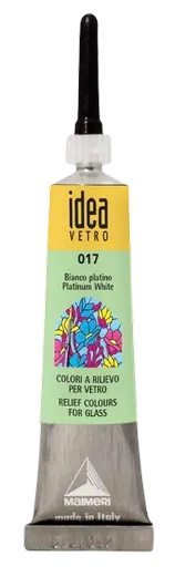 MAIMERI VETRO RILIEVO - Kontúra na sklo (017 - platinum white, 20 ml)