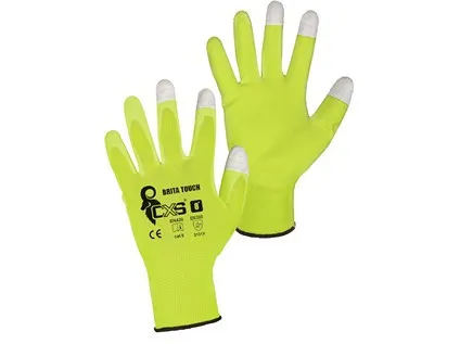 Rukavice BRITA TOUCH, máčané v PU, veľ. 7