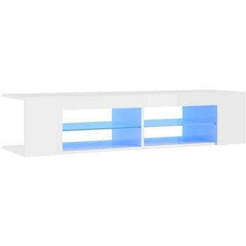 SHUMEE s osvetlením LED biely s vysokým leskom 135 × 39 × 30 cm (804235)