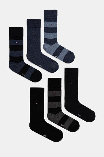 Ponožky Tommy Hilfiger 6-pak pánske, tmavomodrá farba, 701222237
