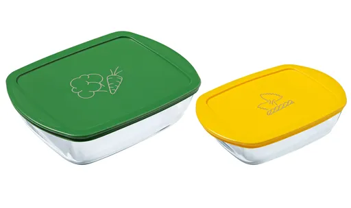 Súprava sklenených dóz s viečkom PYREX 1200ml a 2500ml