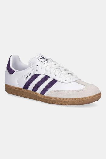Kožené tenisky adidas Originals Samba OG biela farba, JS1392