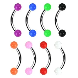 Piercing do obočia maličká gulička - Farba piercing: Ružová