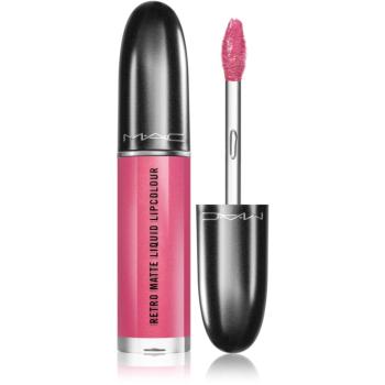 MAC Cosmetics Retro Matte Liquid Lipcolour matný rúž s metalickým efektom odtieň Metallic Rose 5 ml