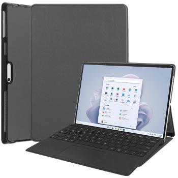 LEATHER Zaklápací obal pre Microsoft Surface Pro 9 šedý