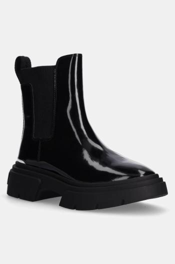 Kožené topánky chelsea Dkny Fenella dámske, čierna farba, na platforme, K4400981