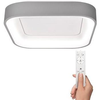 Solight LED, stropné svetlo štvorcové Treviso, 48 W, 2 880 lm, stmievacie, diaľkové ovládanie, sivé (WO769-G)