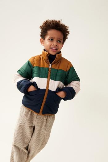 Detská obojstranná bunda Liewood Maxson Reversible Jacket tmavomodrá farba, LW19091