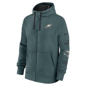 Nike Men's NFL Nike Cotton Full-Zip Fleece Hoodie Philadelphia Eagles sport teal/black - S