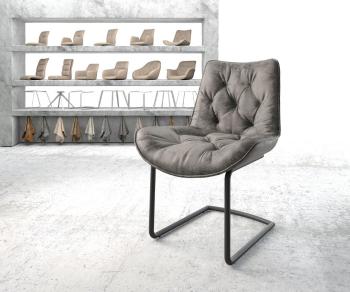 Jedálenská stolička Taimi-Flex sivá vintage konzolová základňa okrúhla