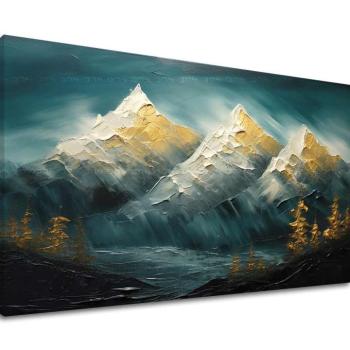 Moderný nástenný dekor Horizont zlatej harmónie - PREMIUM ART 40x60 cm