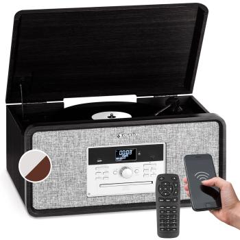 Auna Bella Ann, stereo systém, gramofonový přehrávač, rádio DAB+/UKW, USB, bluetooth