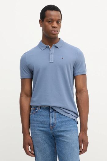 Bavlnené polo tričko Tommy Jeans tmavomodrá farba, jednofarebné, DM0DM20676