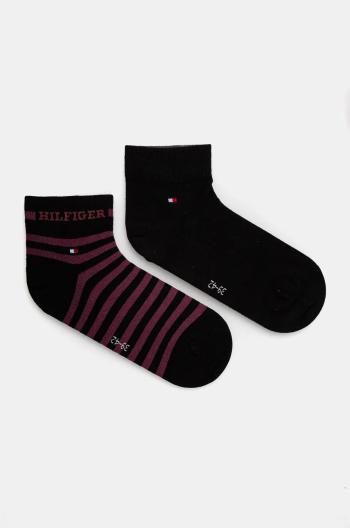 Ponožky Tommy Hilfiger 2-pak pánske, čierna farba, 701229851