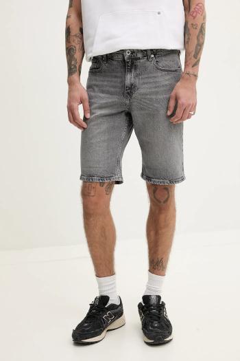 Rifľové krátke nohavice Karl Lagerfeld Jeans pánske, šedá farba, A2M10082