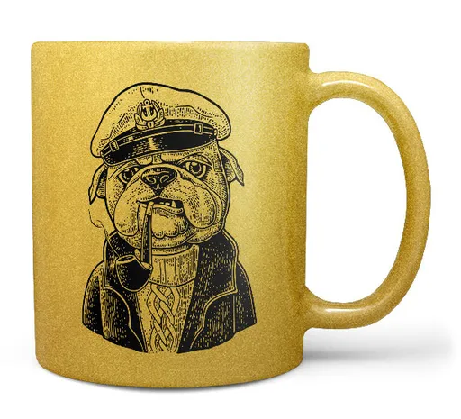 Hrnček Psí kapitán – zlatý