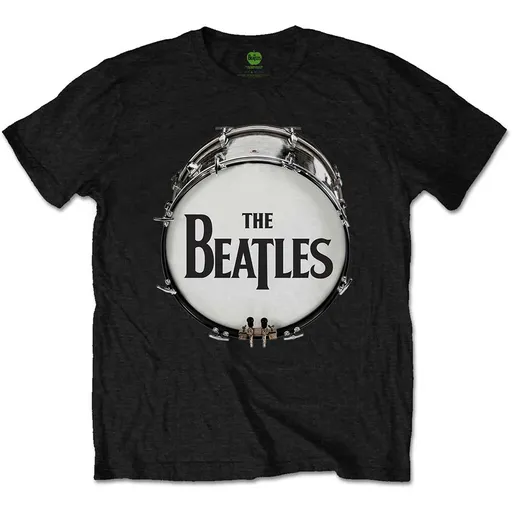 The Beatles tričko Original Drum Skin Čierna S