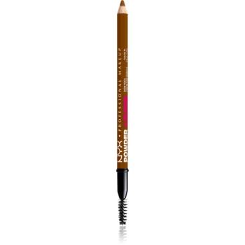 NYX Professional Makeup Powder Louder ceruzka na obočie s kefkou odtieň Louder Auburn 1 ks