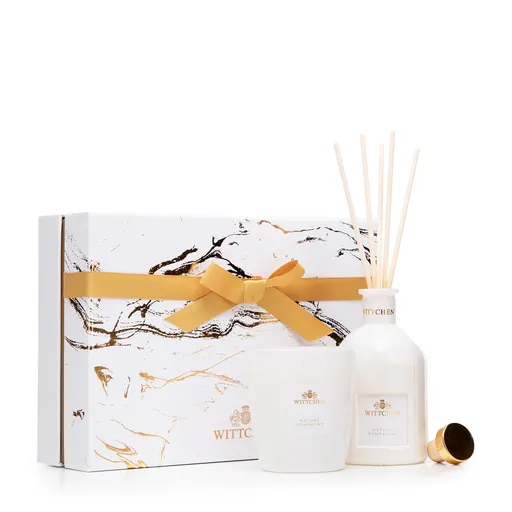 Aromatický darčekový set so sójovou sviečkou a difuzérom – elegancia pre váš domov