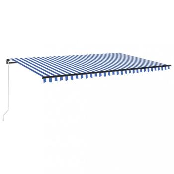 Ručne zaťahovacia markíza s LED svetlom 450x300 cm Dekorhome