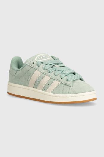Semišové tenisky adidas Originals Campus 00s zelená farba, JI1984