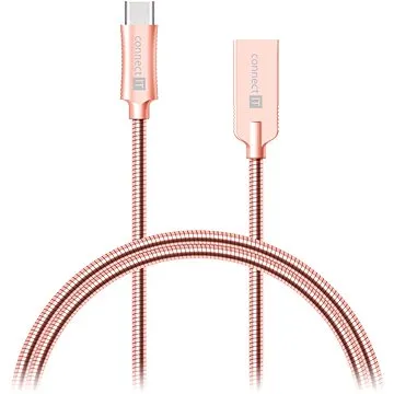 CONNECT IT Wirez Steel Knight USB-C 1m, metallic rose-gold (CCA-5010-RG)