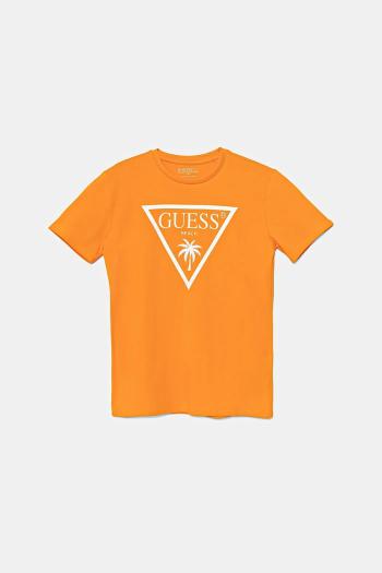 Detské tričko Guess oranžová farba, s potlačou, L5GI29 J1314